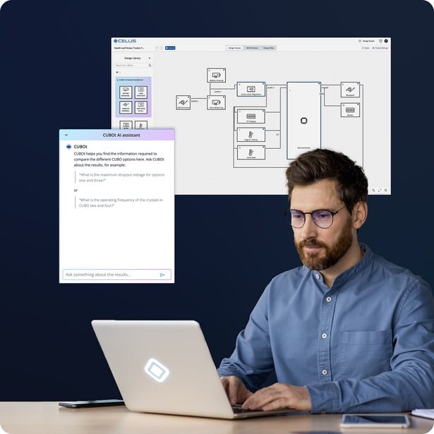 An engineer using the Celus Design Platform