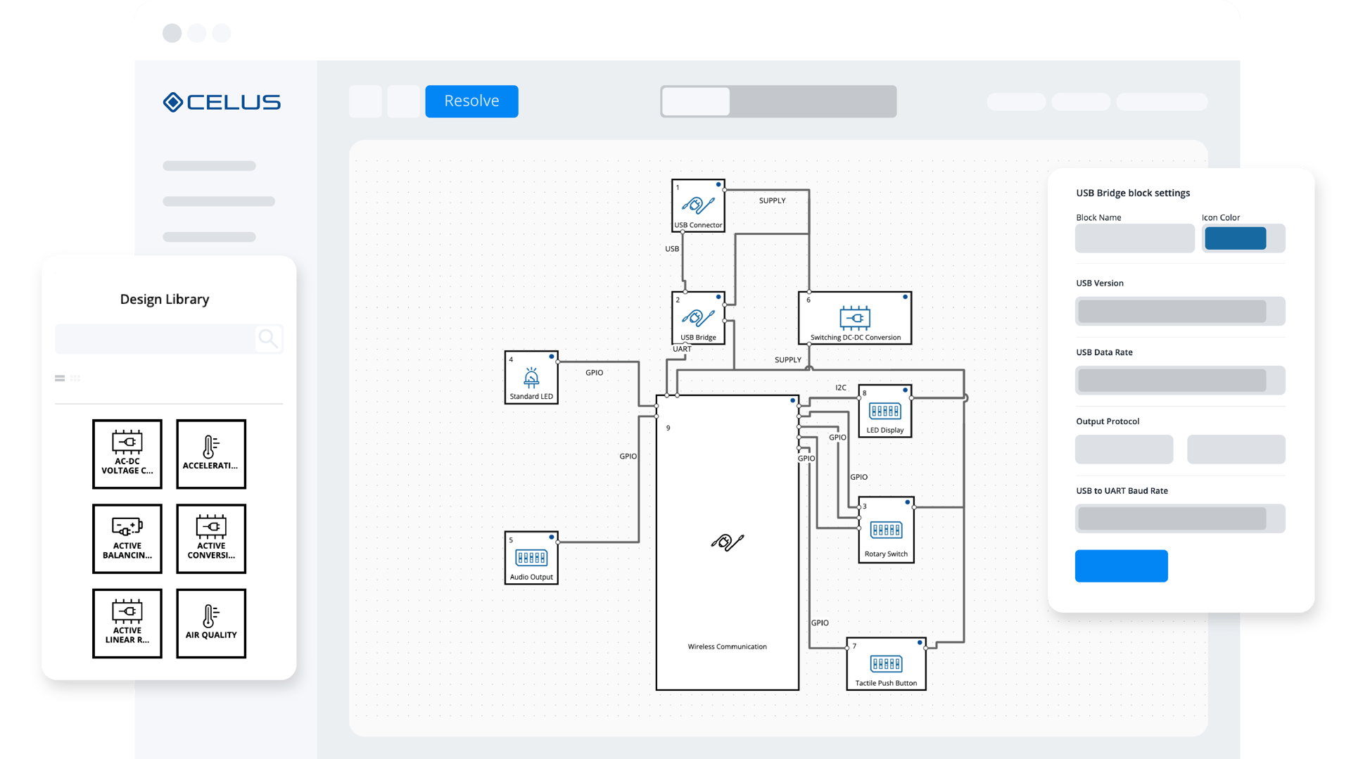 A view of the Celus Design Platform