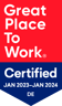 Certification "Great Place to Work" badge