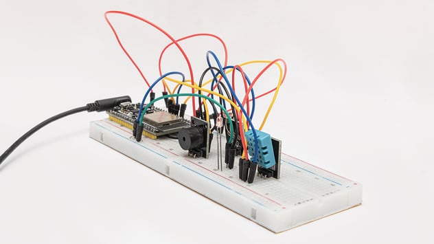 An image of a breadboard