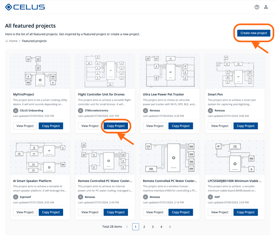 CELUS Featured Projetcs