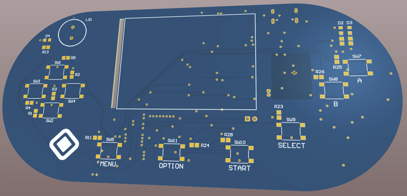 TOP of game console PCB